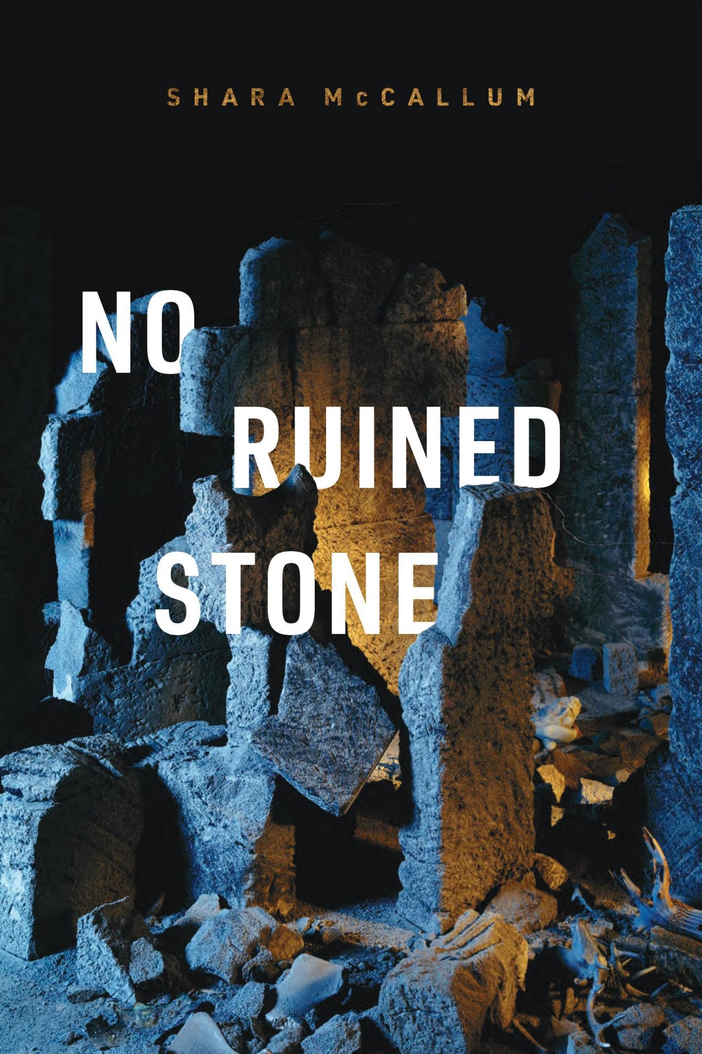 This is the book cover for No Ruined Stone by Shara McCallum
