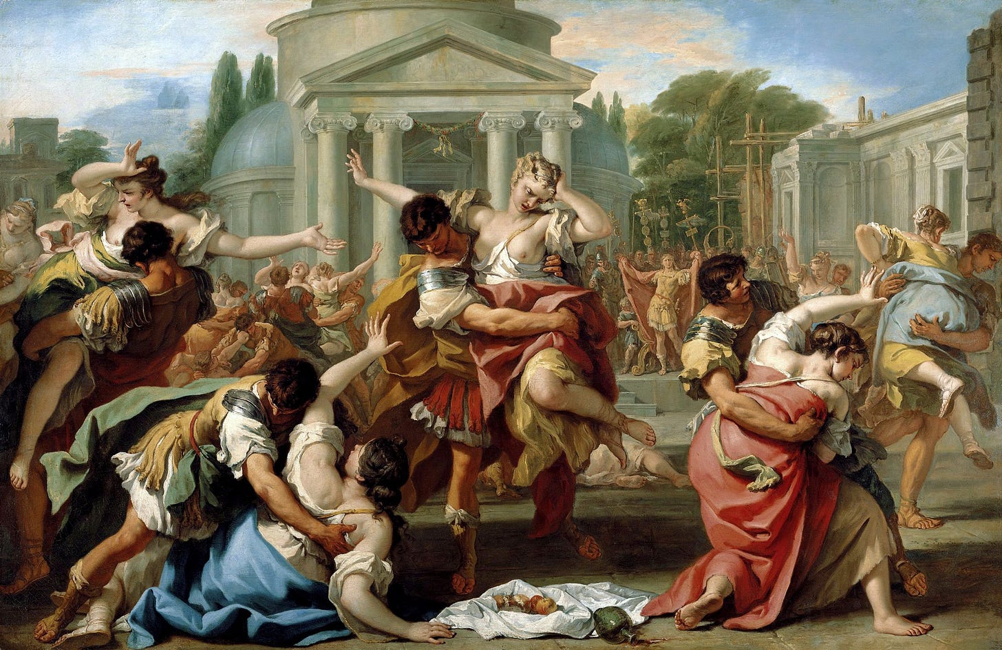 "The Rape of the Sabine Women", Sebastiano Ricci (c. 1700)