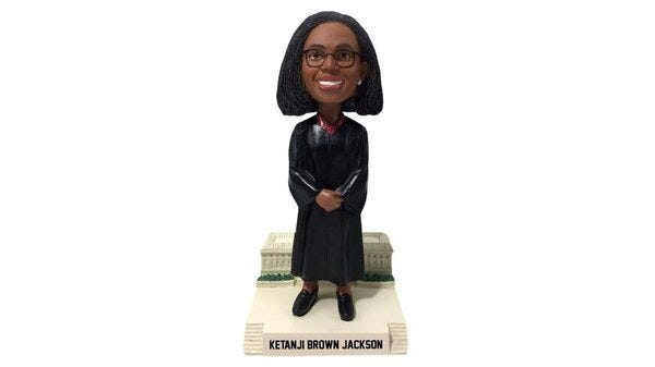 The National Bobblehead Hall of Fame and Museum unveiled its bobblehead of Justice Ketanji Brown Jackson on Friday.