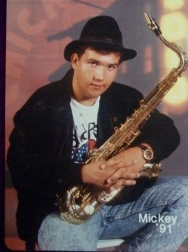 Fine, one more cringe-worthy high school pic but that's it!  
