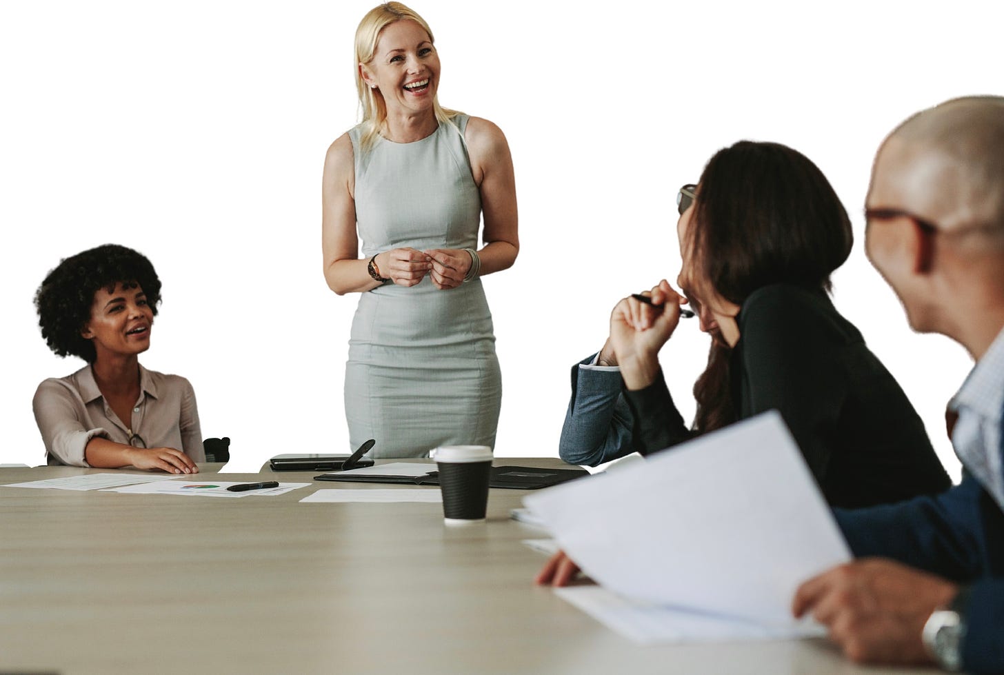 Laughing during meeting