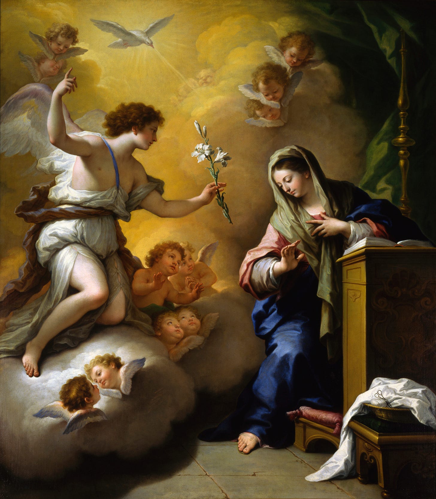 The Annunciation (1712) by Paolo de Matteis (Italian, 1662-1728)