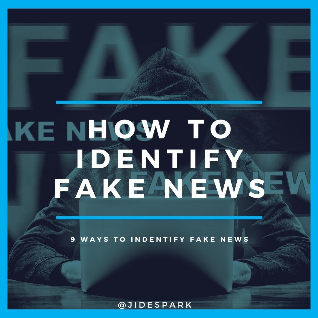 How to identify fake news