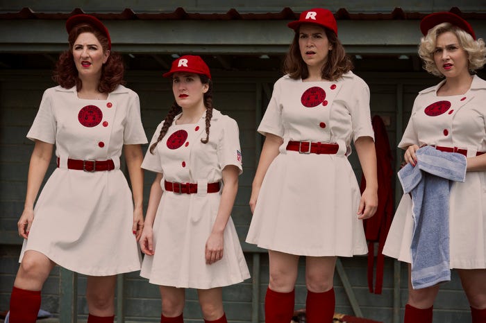 League of Their Own Rockford Peaches Costume Womens Size M New