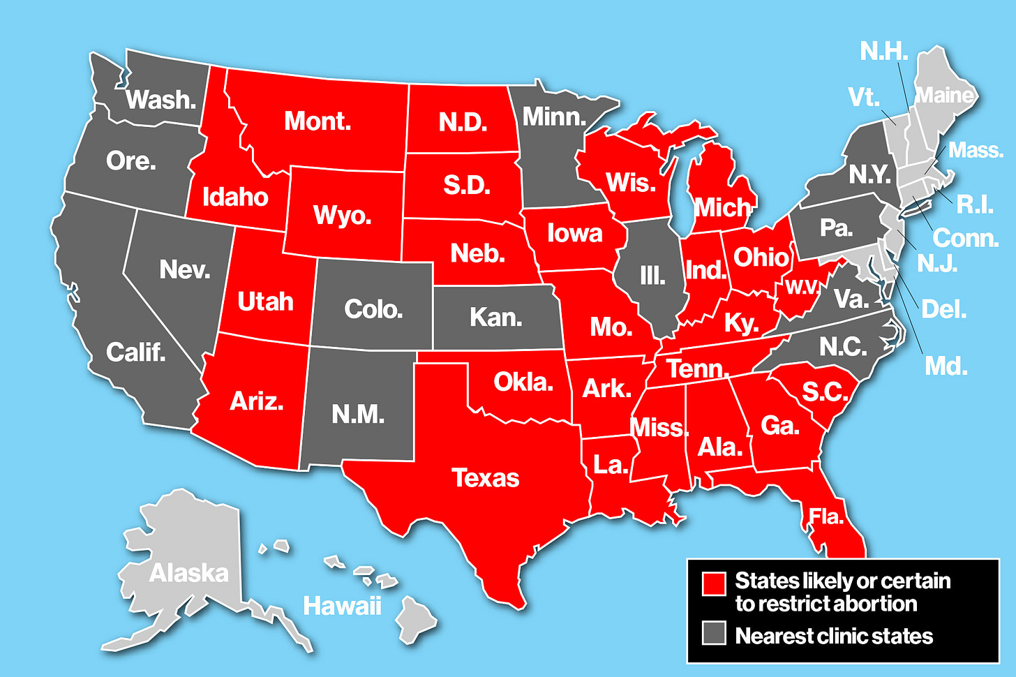 26 states where abortion will be restricted if Roe v. Wade falls 26 states where abortion will be restricted if Roe v. Wade falls