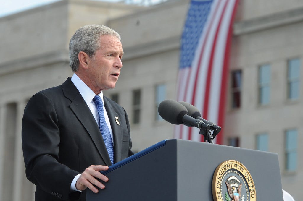 President George W. Bush visits Pentagon