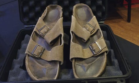 Steve Jobs' Birkenstock sandals sold at the Hard Rock Cafe in New York on Sunday.