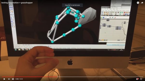 Leap Motion + Rhino/Grasshopper + Firefly
