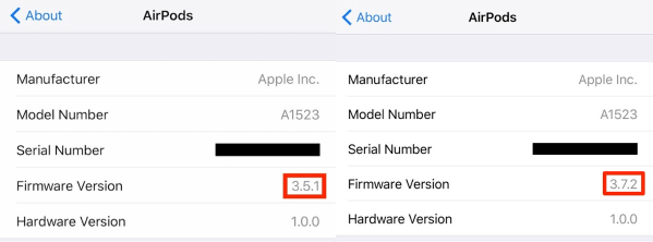 AirPods Firmware Upgrade