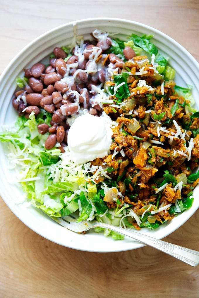 Sweet potato taco bowls. 