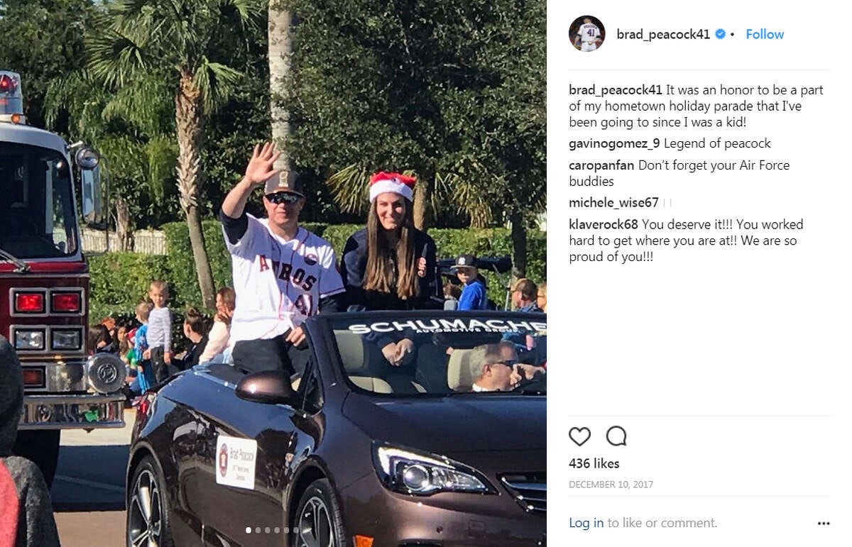 Brad Peacock ... Was a special guest in the Holiday parade in his hometown on Wellington, Florida. (Instagram)