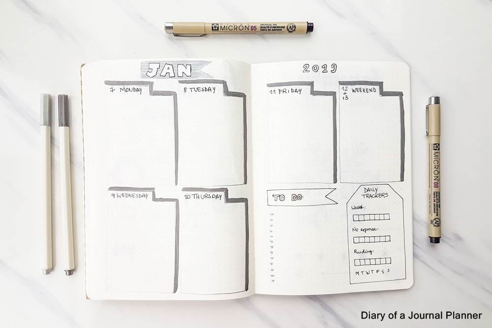 25 Gorgeous and Easy Bullet Journal Weekly Spread Ideas for 2021