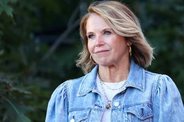 Katie Couric, the former “Today Show” host, in New York City last weekend. She was diagnosed with breast cancer in June. 