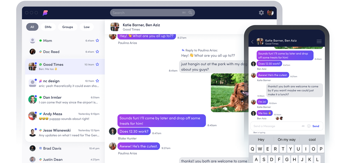 The Beeper unified chat interface (Beeper)
