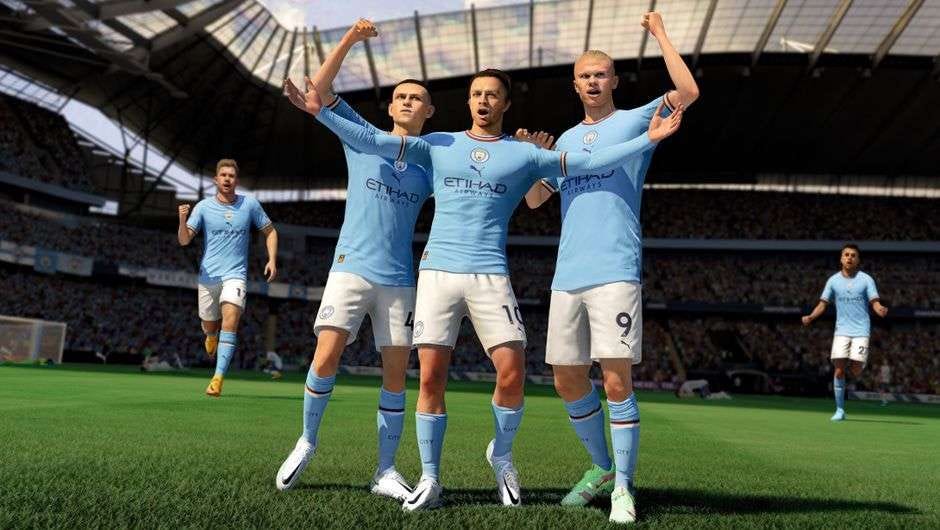 Jack Grealish, Phil Foden and Erling Haaland from Man City in FIFA 23