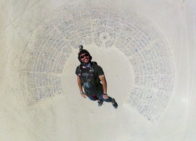 Picture of the Day: Skydiving Into Burning Man » TwistedSifter
