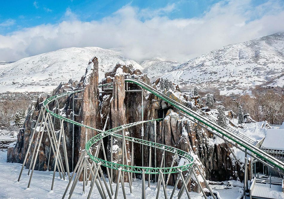 Primordial coaster at Lagoon Amusement Park in Utah