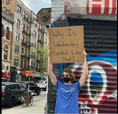 This Guy's Funny Prostest Signs Buffer Against Stress And Anxiety On the  Streets of New York