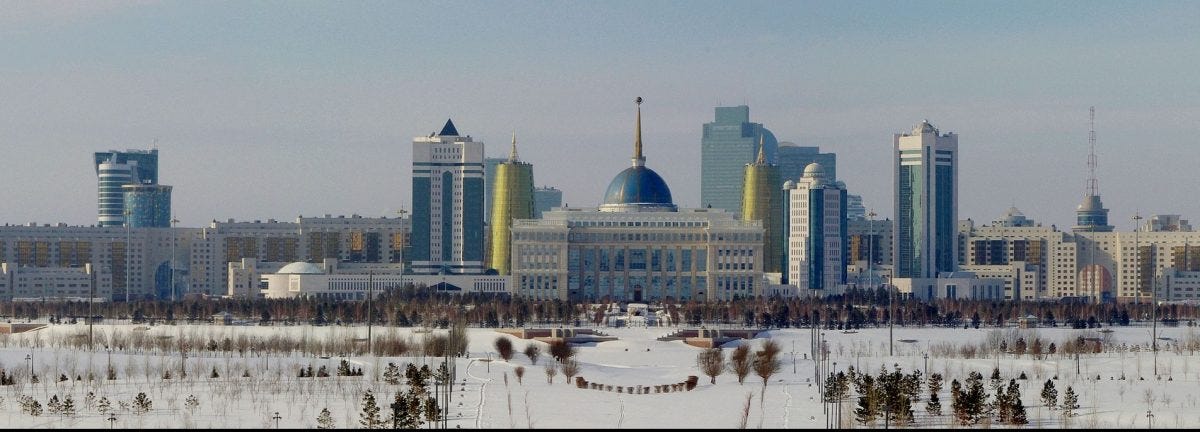The business district of Astana. Image: Ken and Nyetta via Wikimedia Commons