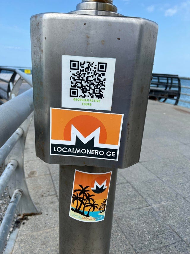 r/Monero - LocalMonero sticker in Batumi, Georgia