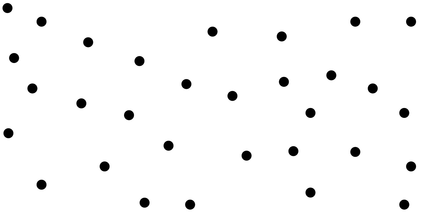 A field of points without labels.