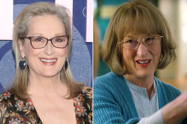 Meryl Streep and her character in "Big Little Lies"