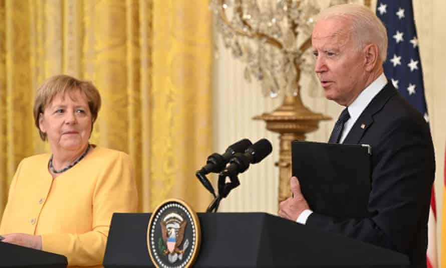 Biden and Merkel vow to defend against Russian aggression in White House  meeting | Joe Biden | The Guardian