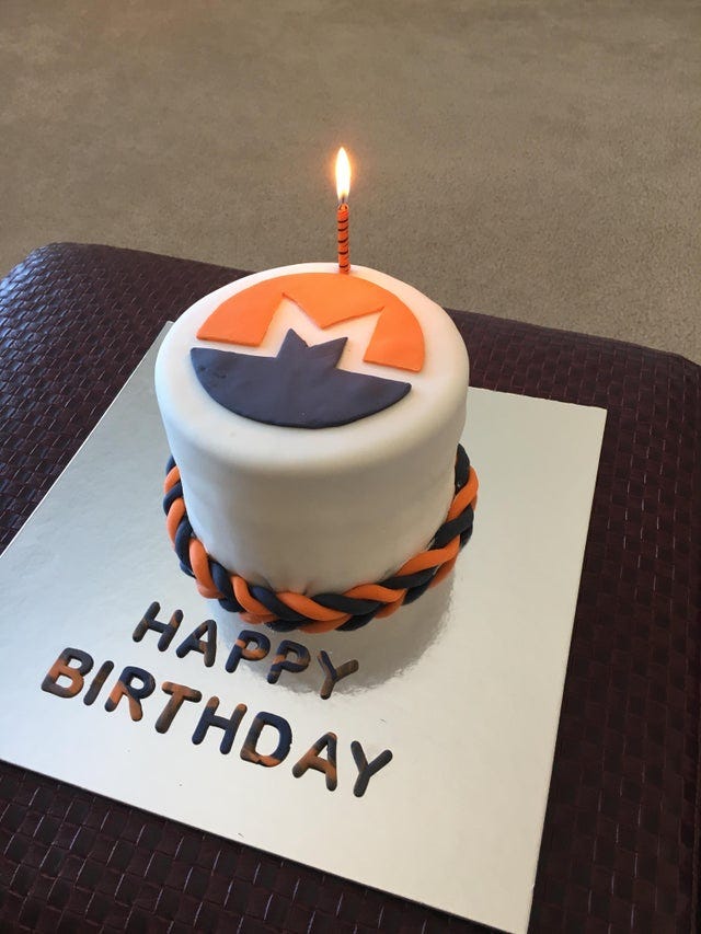 r/Monero - My wife got me a Monero birthday cake. 🍰