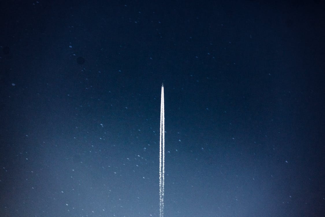 Space Shuttle Launch during Nighttime