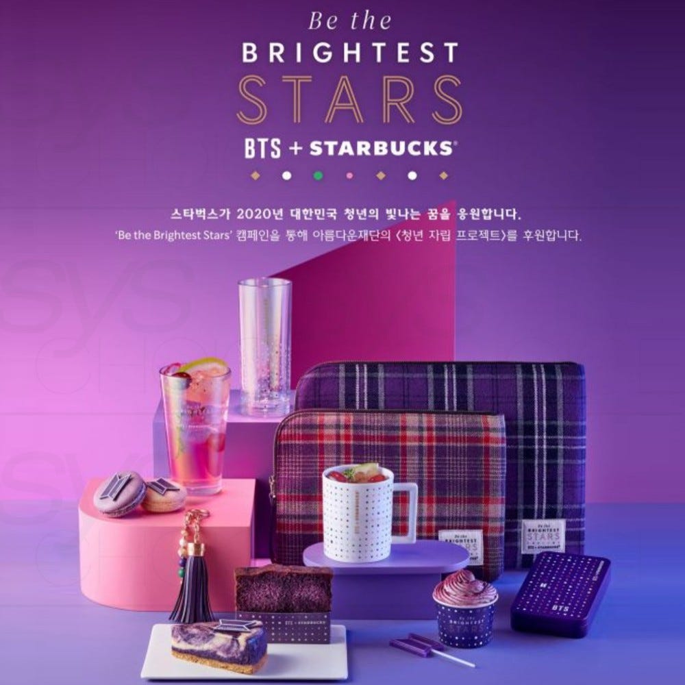 BTS + STARBUCKS Be the BRIGHTEST STARS Official MD | Shopee Singapore