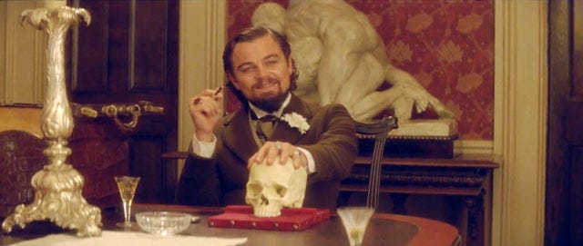 New 'Django Unchained' Trailer: See DiCaprio Drum on a Mounted Human Skull  - I Watch Stuff