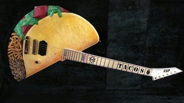 Andrew WK's taco guitar by ESP