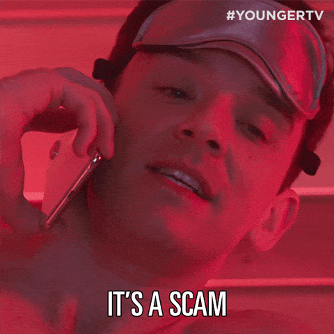 'It's a scam' gif