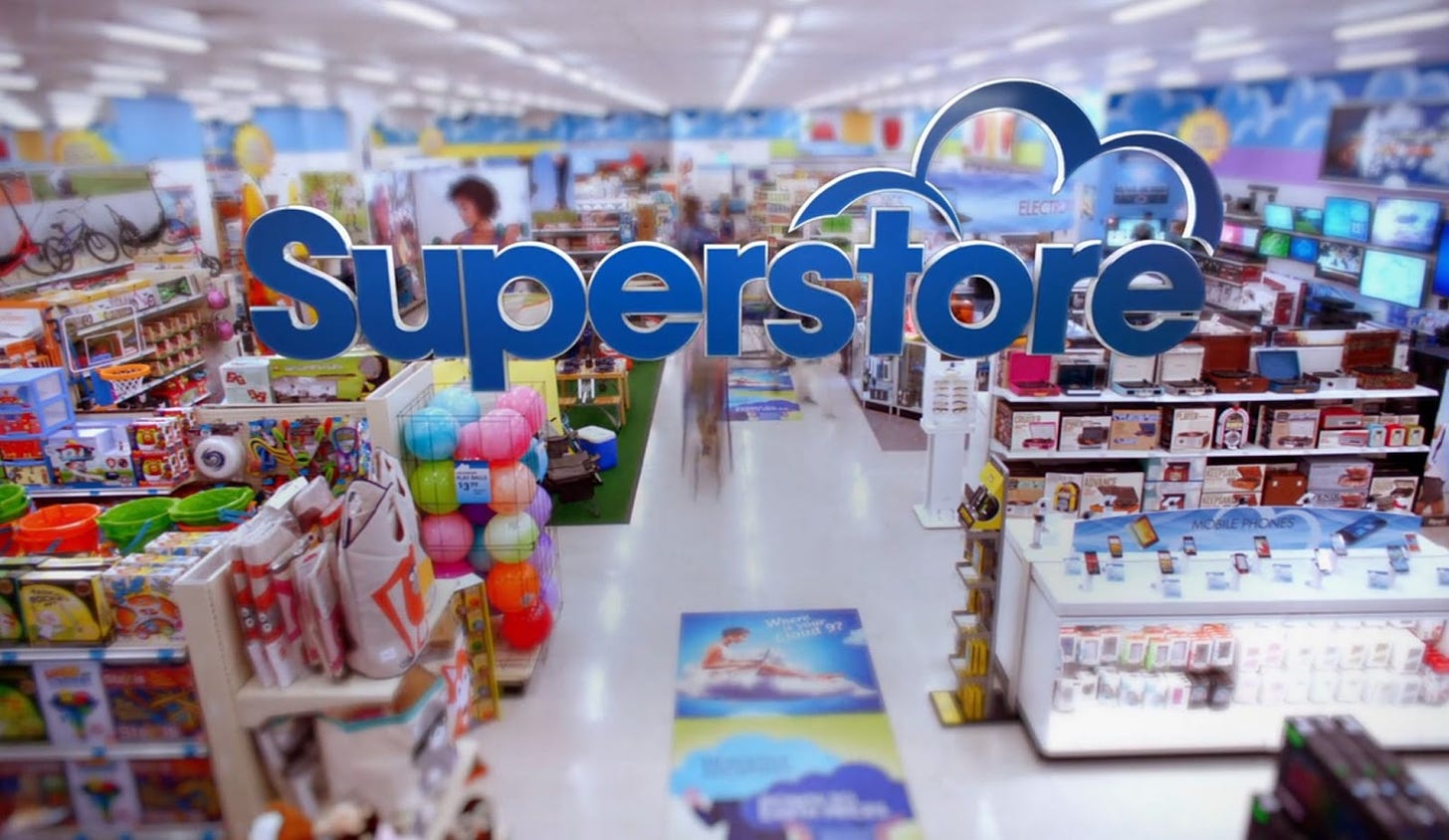 The SUPERSTORE title card