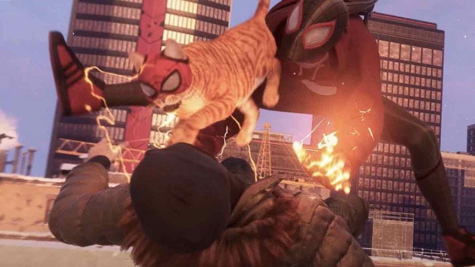 Spider-Man: Miles Morales features an adorable Spider-Cat sidekick - CNET