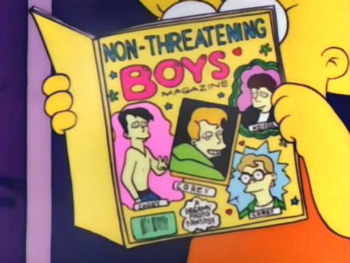 The Lisa Simpson Book Club — Lisa devours a copy of Non-Threatening Boys...
