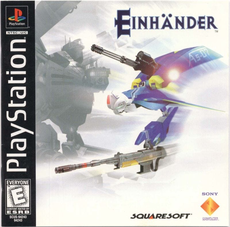 An image of the box art for PS1 classic, Einhänder
