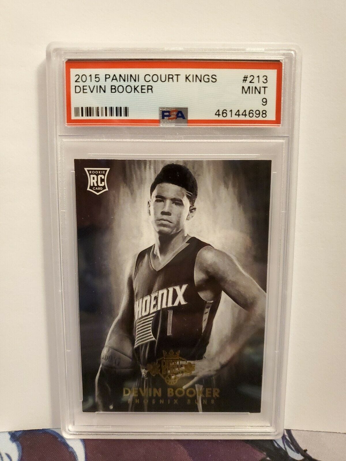 Image 1 - 2015 Panini Court Kings #213 Devin Booker Suns RC Rookie 143/175 PSA 9 MINT