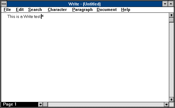 Text editor in Windows 3.0 (Write)