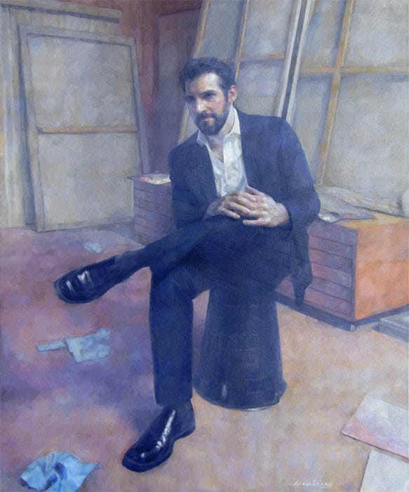 Newberry, The Collector, oil on canvas, 2016, 60x50"