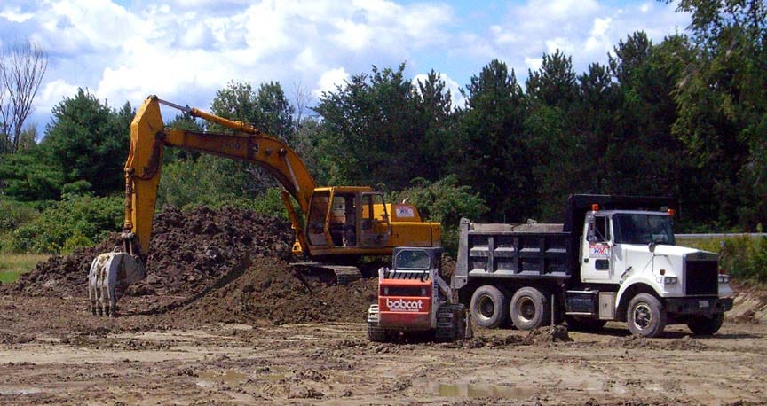Construction equipment on site