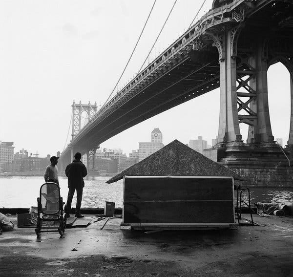 &ldquo;Mack&rsquo;s First House, East River 1992,&rdquo; from Margaret Morton&rsquo;s book &ldquo;Fragile Dwelling&rdquo; (2000). Ms. Morton explored New York City&rsquo;s hidden encampments and became an advocate for the homeless.