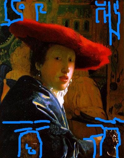 Vermeer Woman with a Red Hat