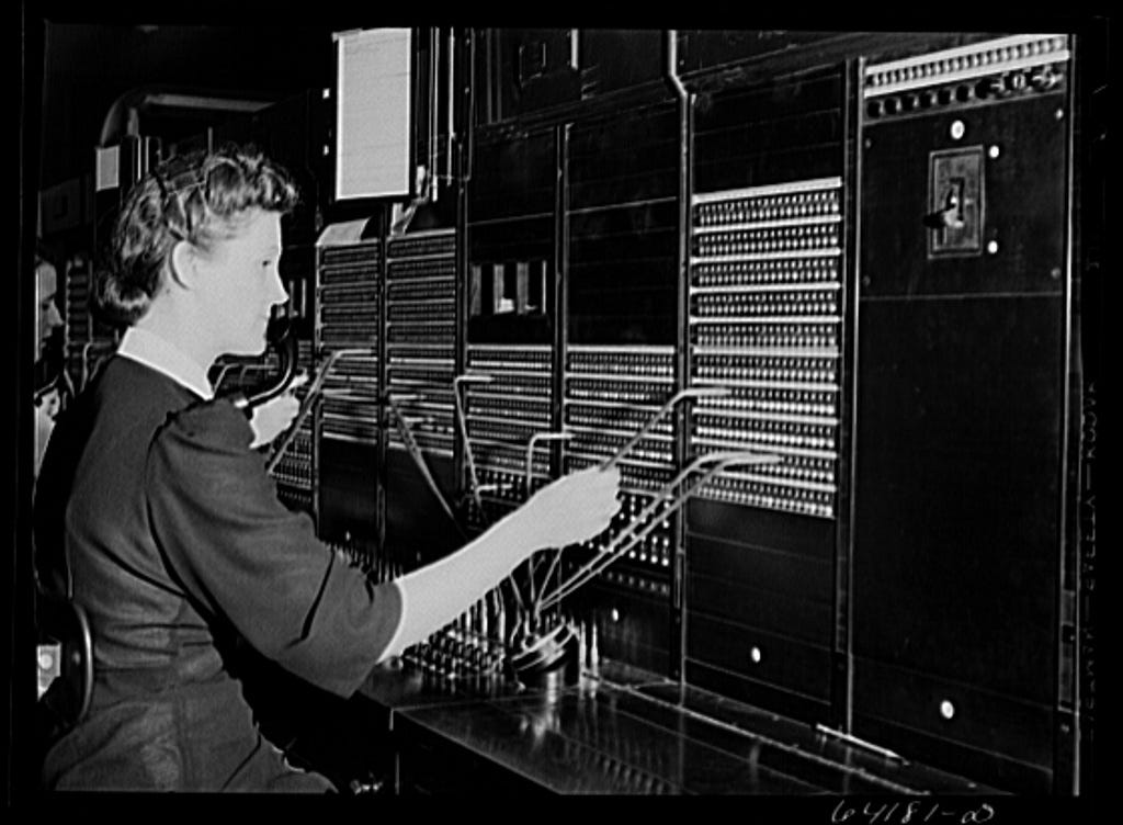 Telephone operator at Aberdeen proving grounds. She lives in dormitory for  defense workers. Aberdeen, Maryland - PICRYL Public Domain Search