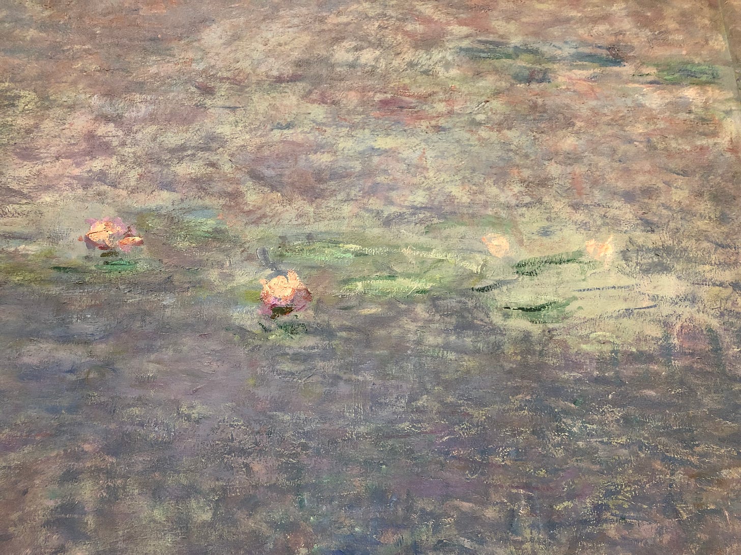 A photograph of Monet’s Waterlilies.