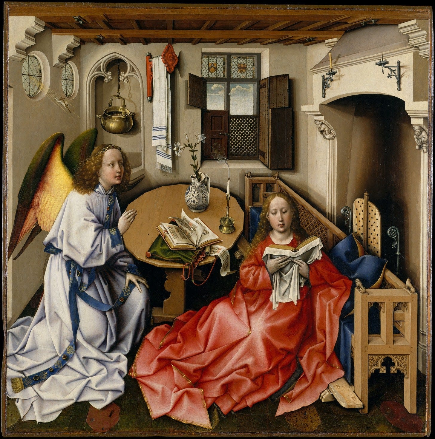 Workshop of Robert Campin | Annunciation Triptych (Merode Altarpiece) |  South Netherlandish | The Metropolitan Museum of Art