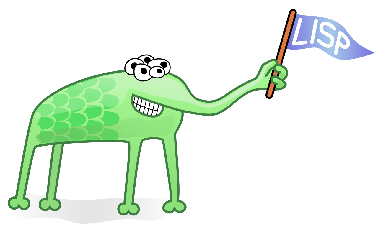 Alien LISP mascot by Conrad Barski, M.D.