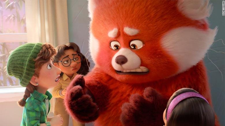 A teenage girl turns into a giant red panda in Pixar&#39;s &#39;Turning Red.&#39;