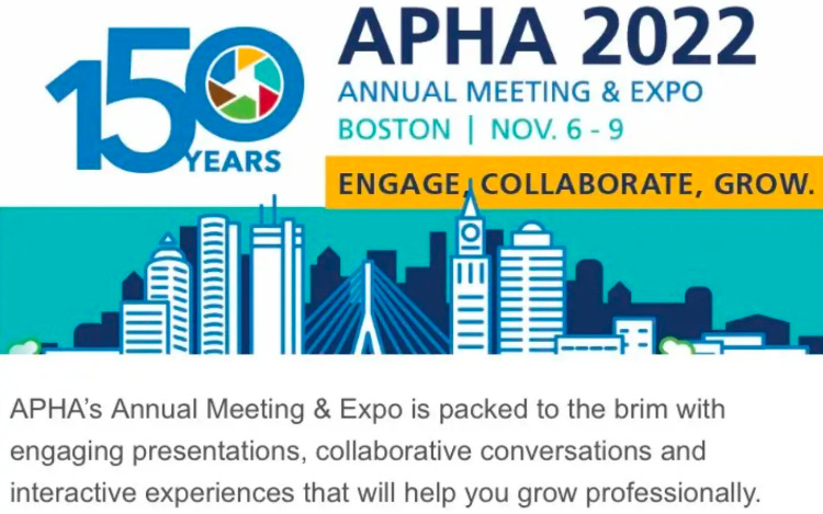 APHA 2022 expo ad says the expo is packed to the brim with engaging presentations, etc