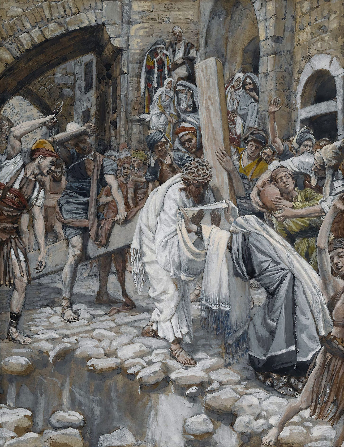 A Holy Woman Wipes the Face of Jesus (1886-1894) by James Tissot